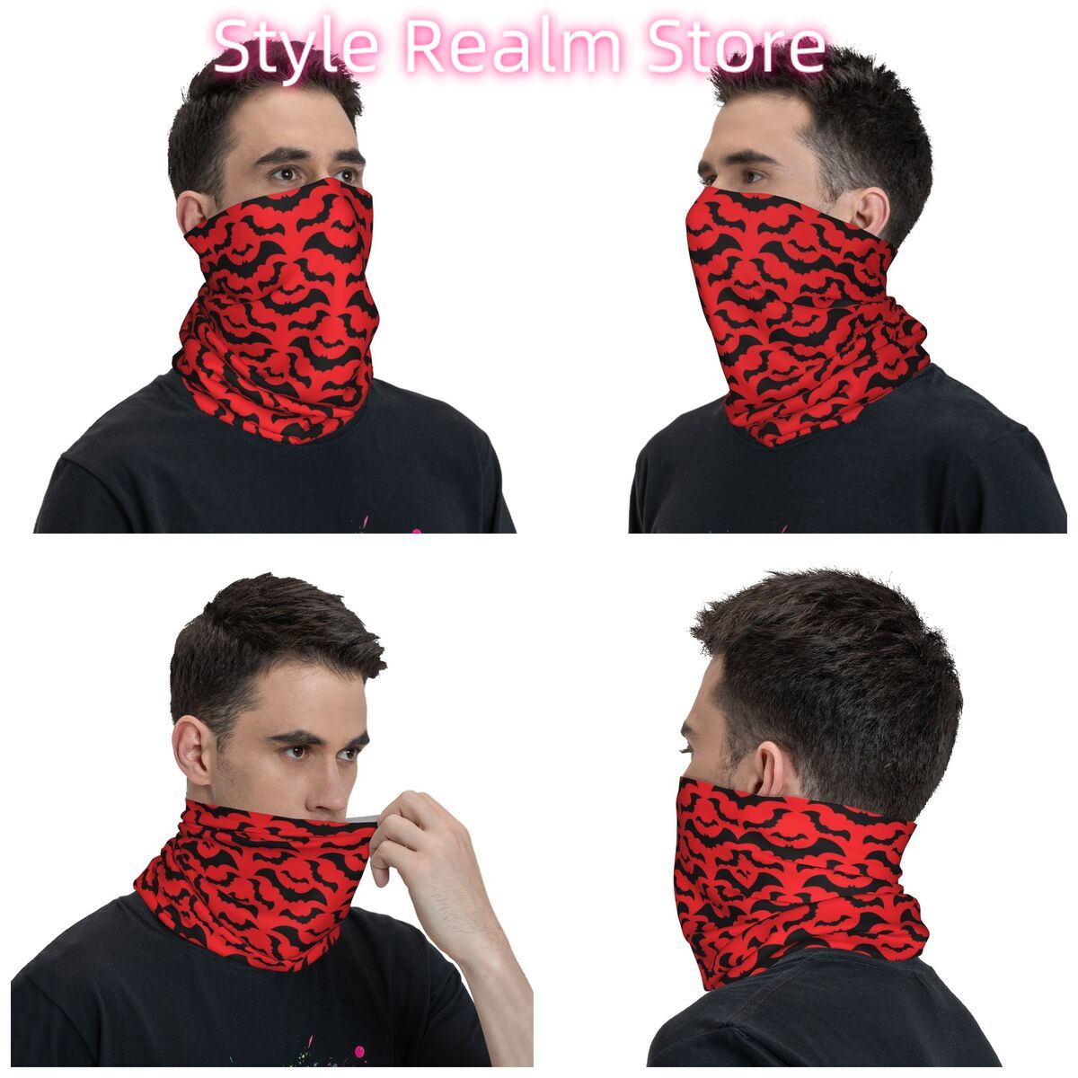 Gothic Witch Bats Pattern Band - Neck Warmer Tube review and price