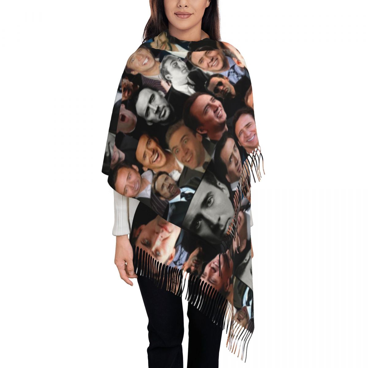 Nicolas Cage Colllage Shawl Wr - Pashmina Wrap Large review and price
