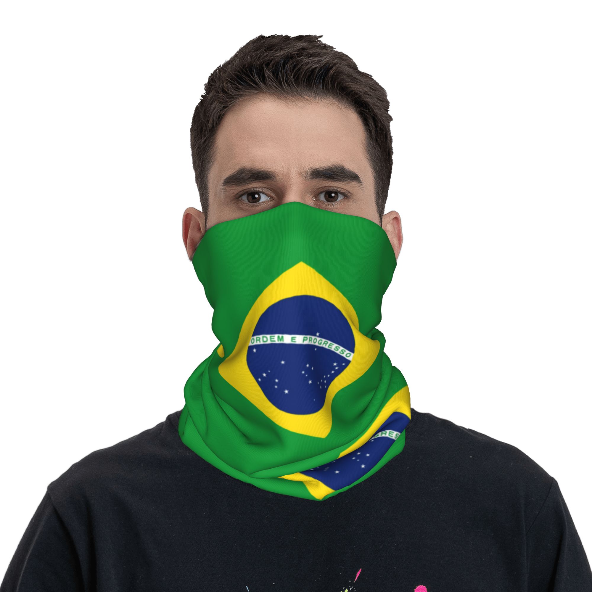 Custom Brazil Flag Bandana Nec - Neck Warmer Tube review and price