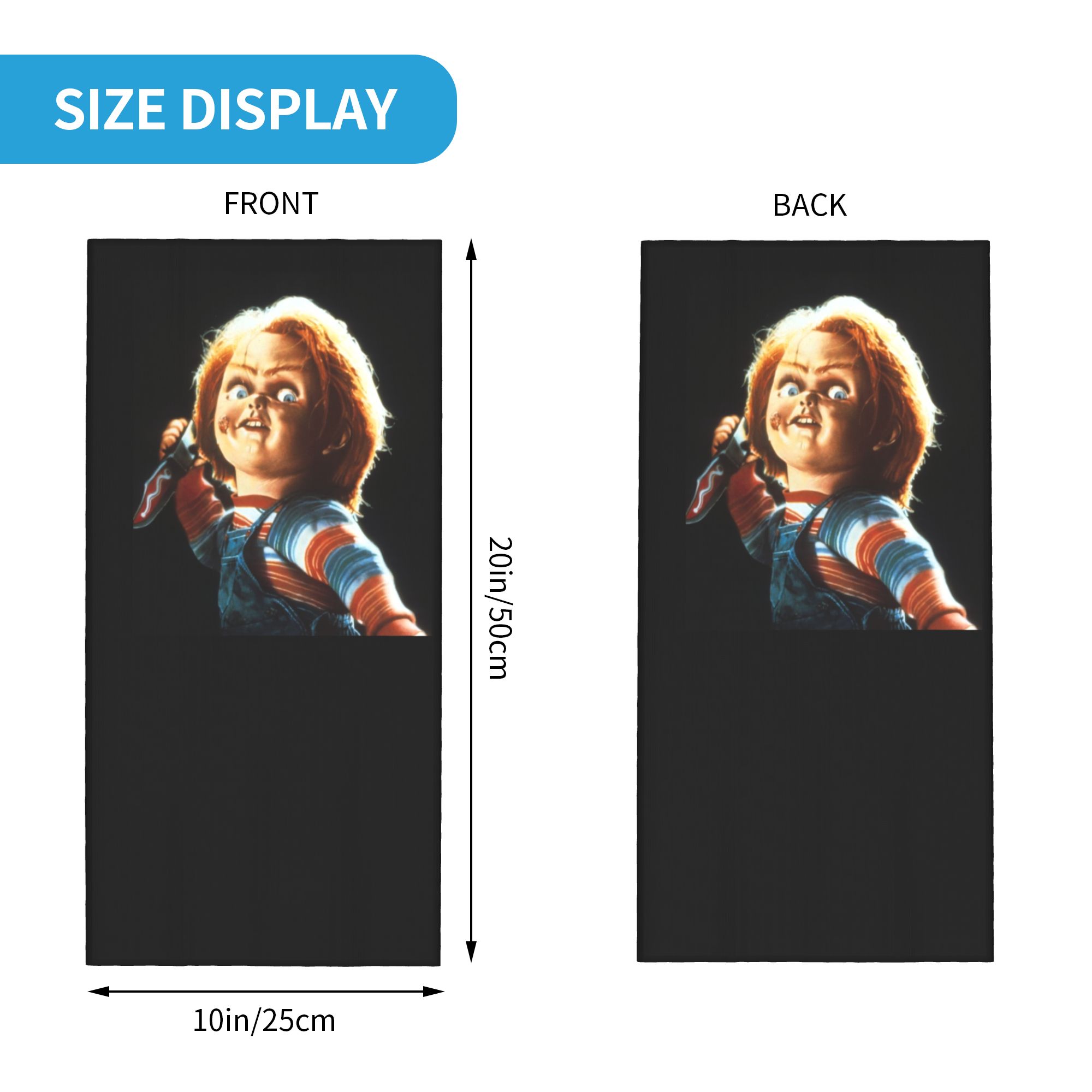 Custom Horror Devil Doll Chuck - Neck Warmer Tube review and price