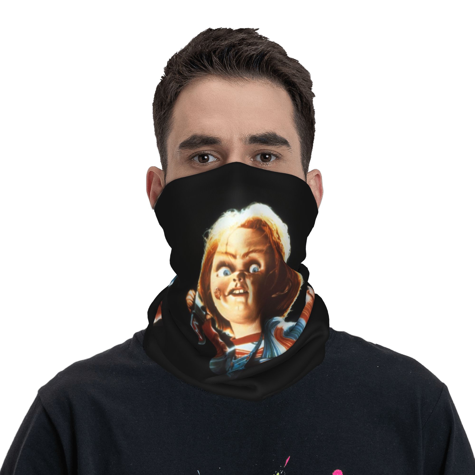 Custom Horror Devil Doll Chuck - Neck Warmer Tube review and price