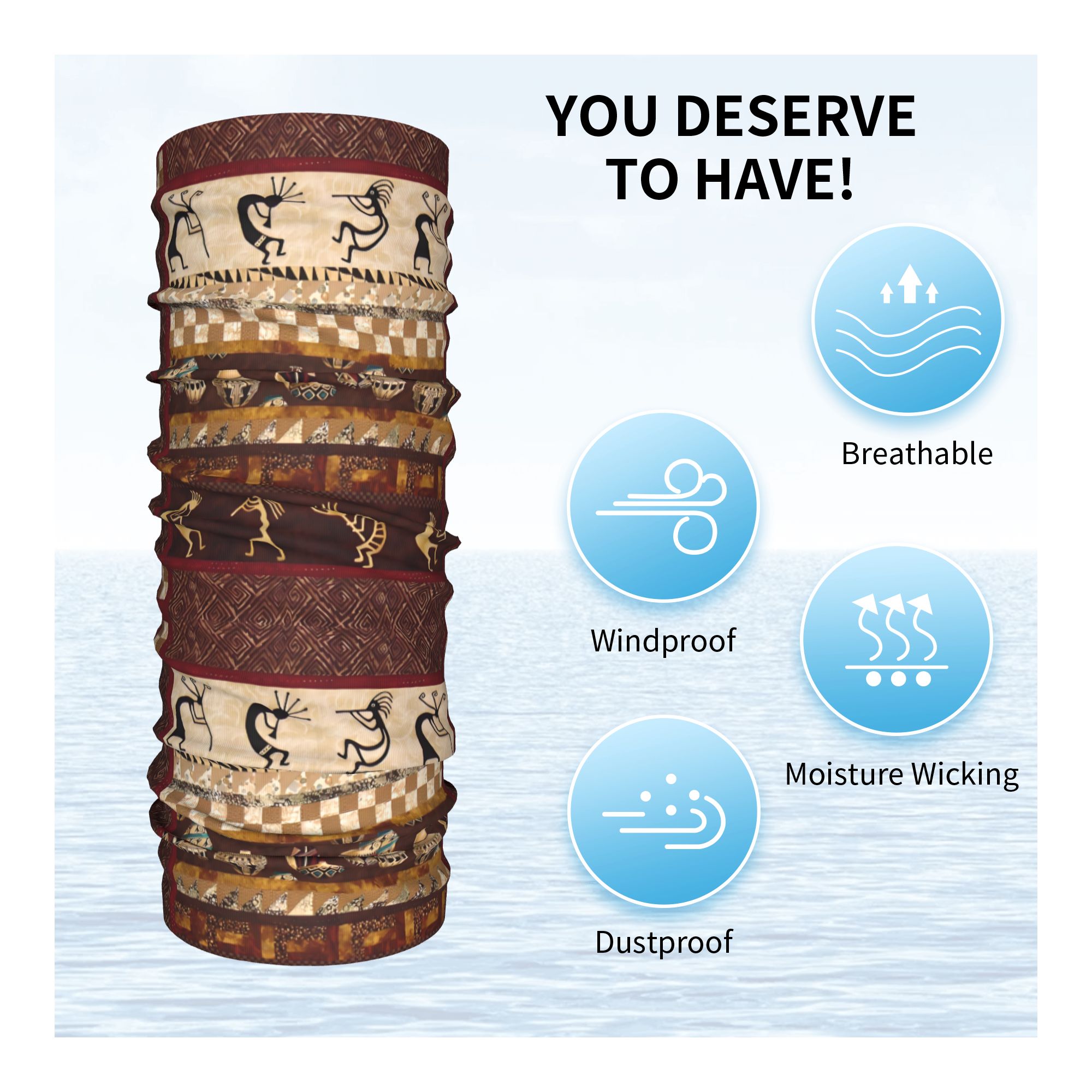 Custom Kokopelli Winter Headba - Neck Warmer Tube review and price