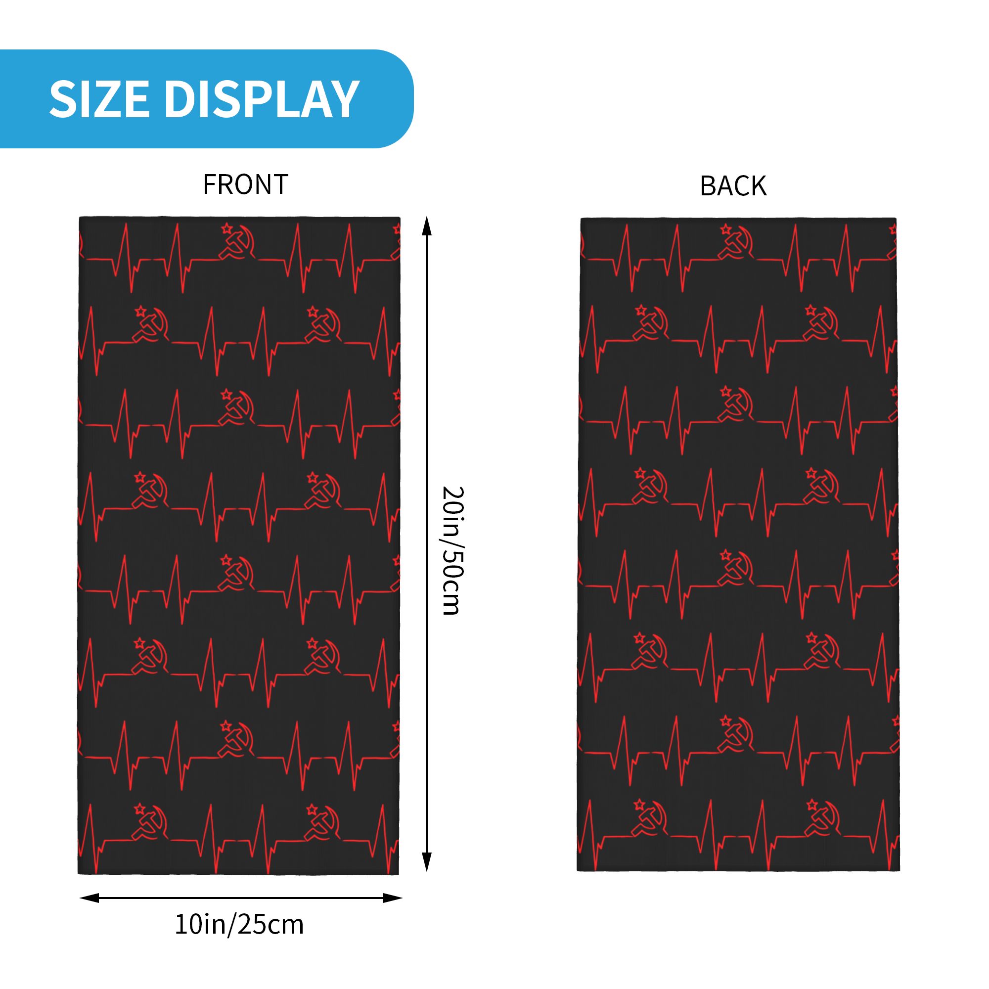 Custom Heartbeat Russian Flag  - Neck Warmer Tube review and price