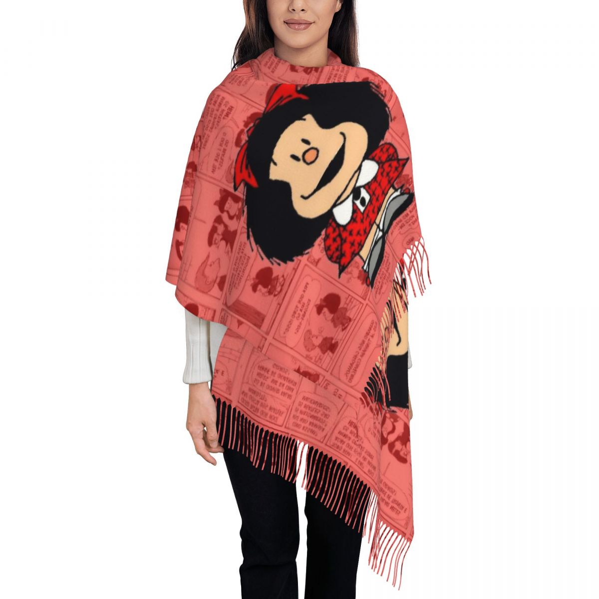 Women's Tassel Scarf Mafaldas  - Pashmina Wrap Large review and price