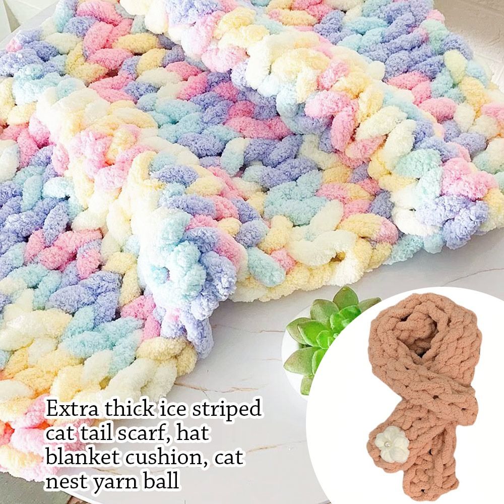 250g/Ball Multicolor Chenille  - Woven Scarf Blanket review and price