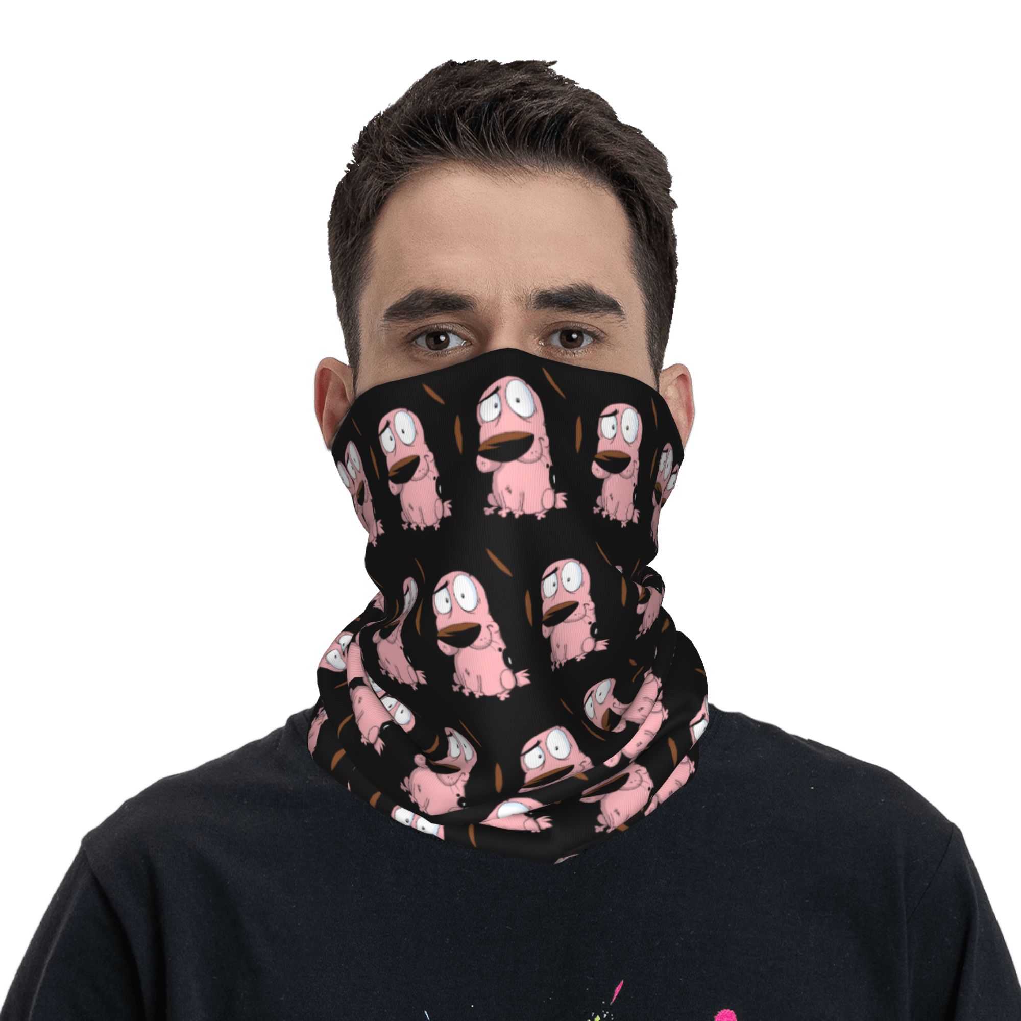 Custom Cartoon Courage Dog Win - Neck Warmer Tube review and price
