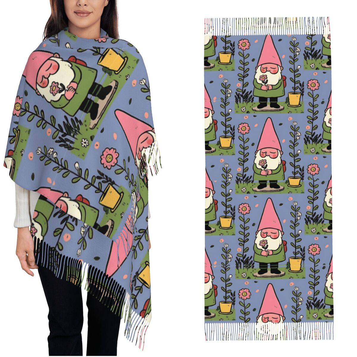 Mythical Garden Gnome Shawls W - Pashmina Wrap Large review and price
