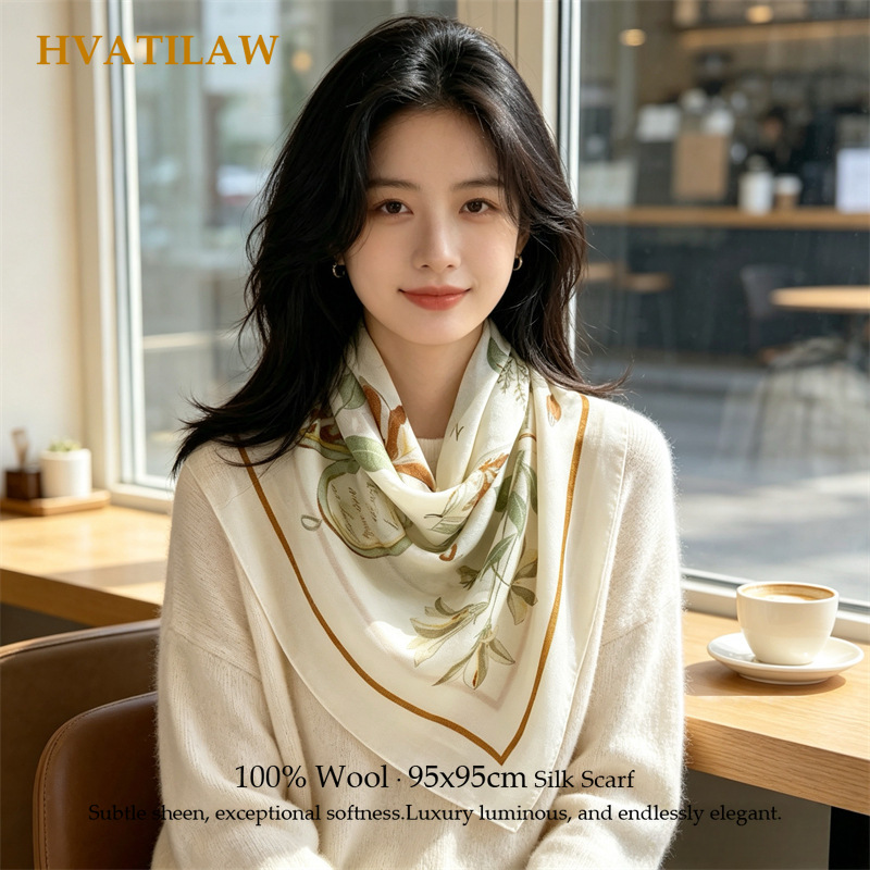 100% Wool Scarf Female Luxury  - Pashmina Wrap Large review and price