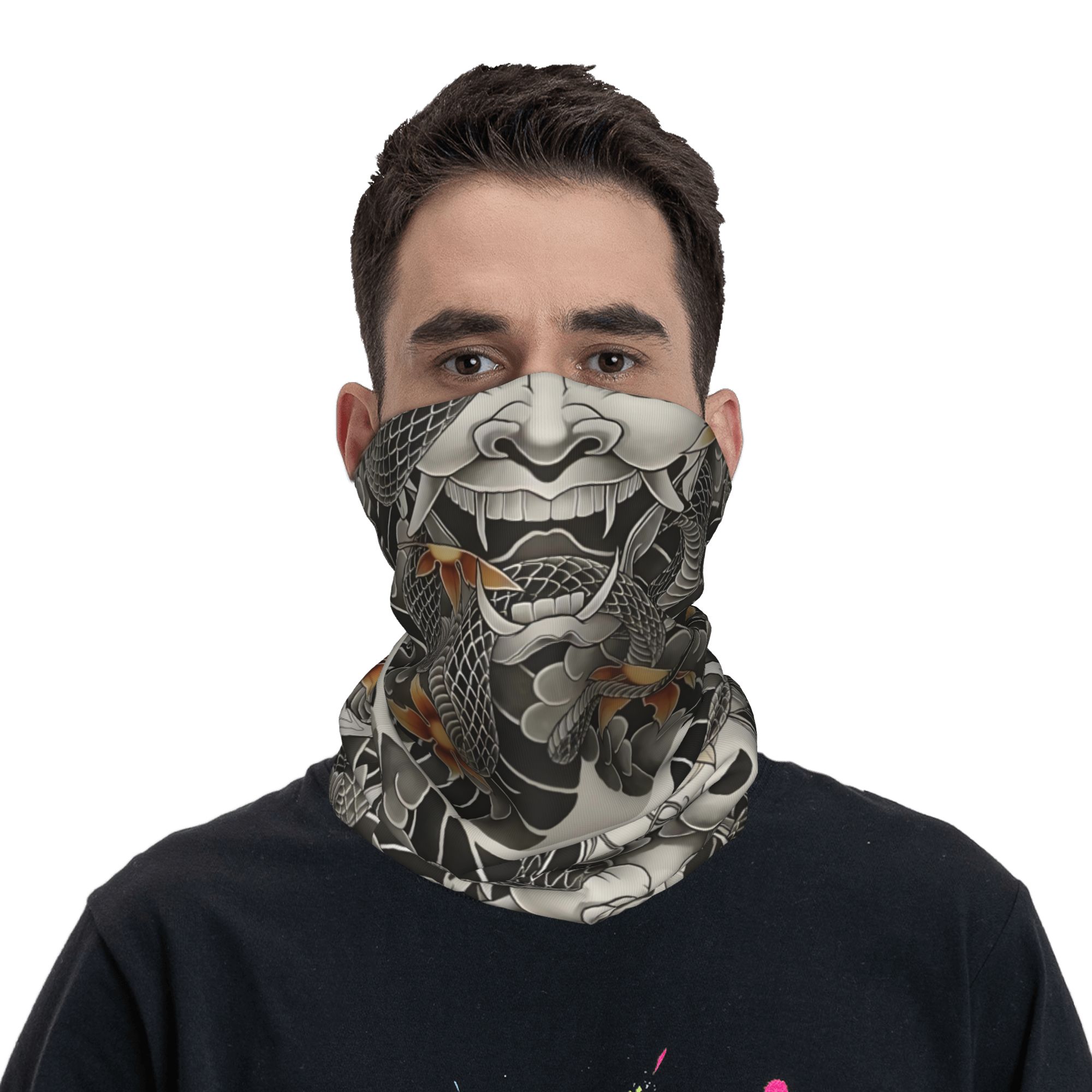 Custom Samurai Oni Demon Banda - Neck Warmer Tube review and price