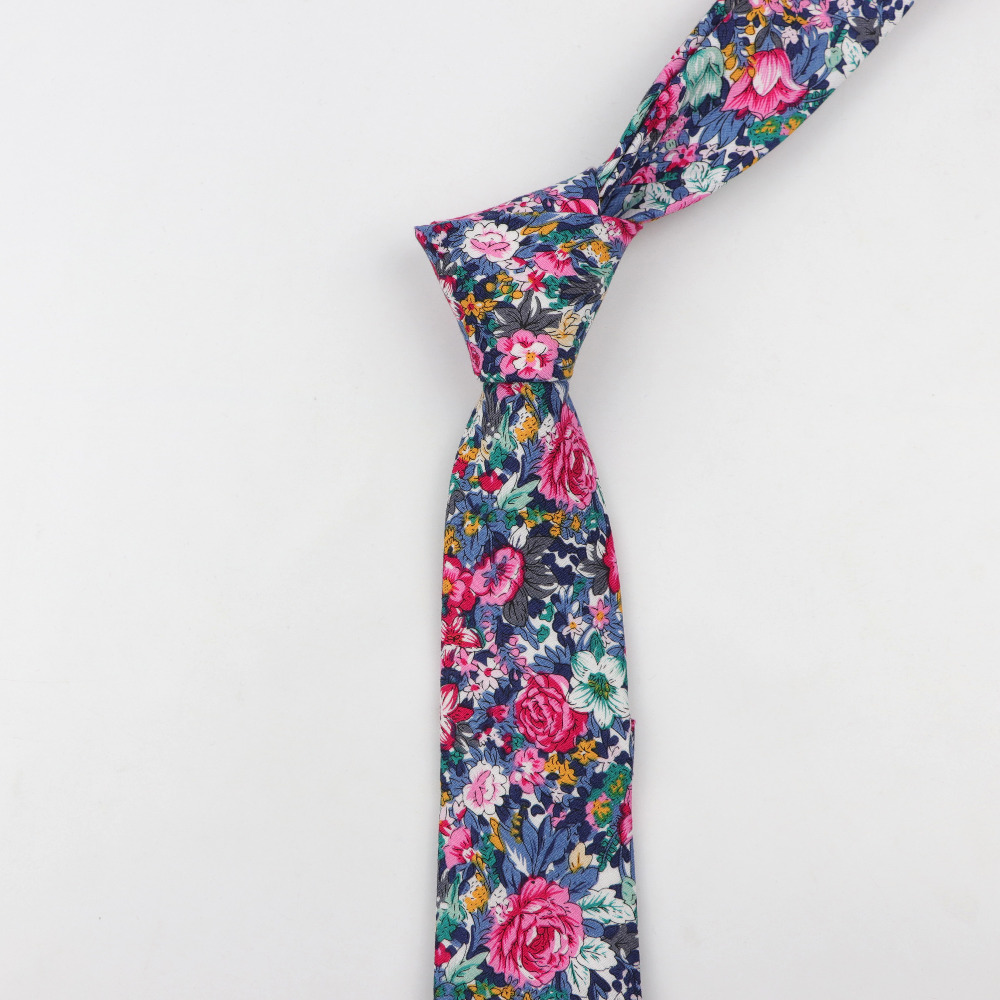 Cotton Flower Tie Men's Colour - Skinny Tie Men review and price