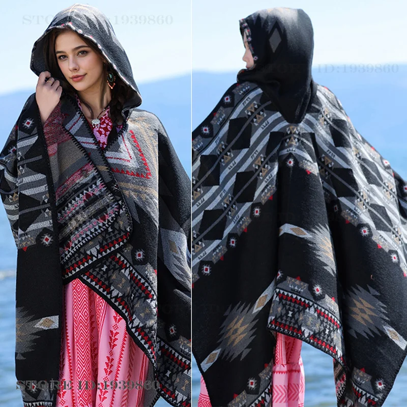 Hooded Warmth Scarf Shawl Cape - Woven Scarf Blanket review and price