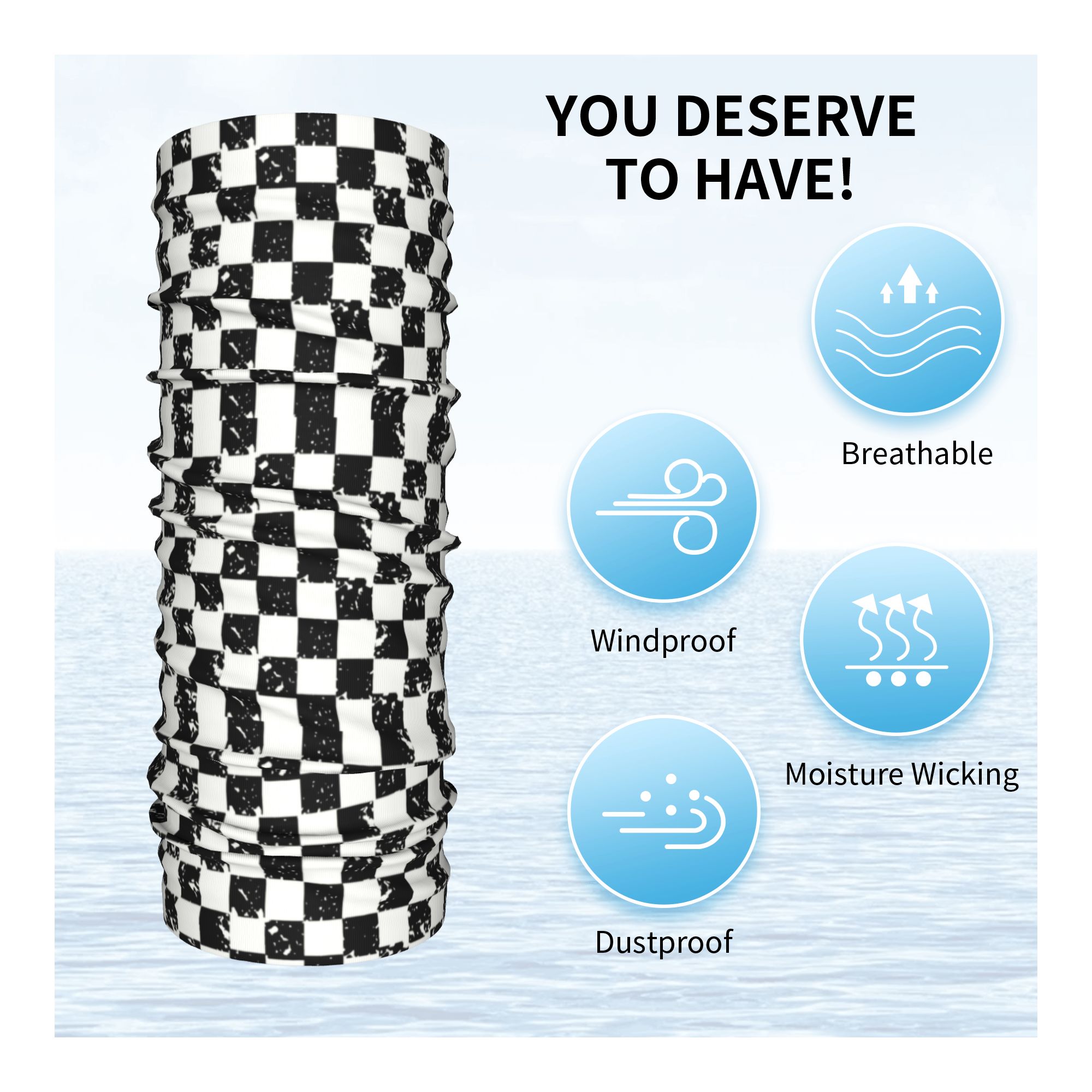 Custom Retro Checkered Flag Wi - Neck Warmer Tube review and price