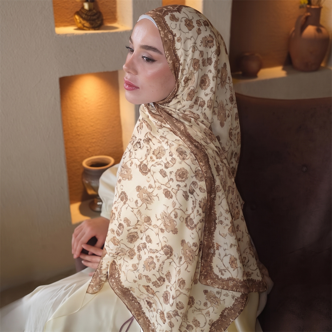 Vintage Floral Print Hijab Sof - Head Wrap Turban review and price