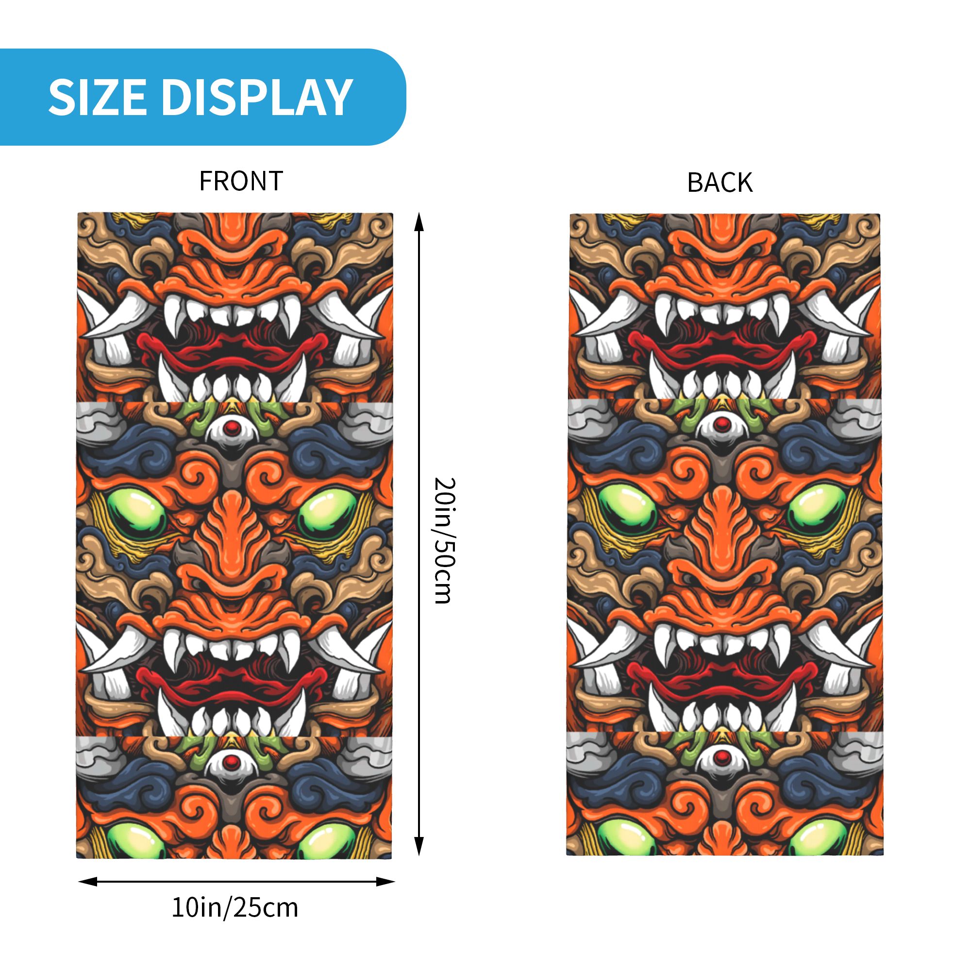 Custom Samurai Demon Oni Winte - Neck Warmer Tube review and price