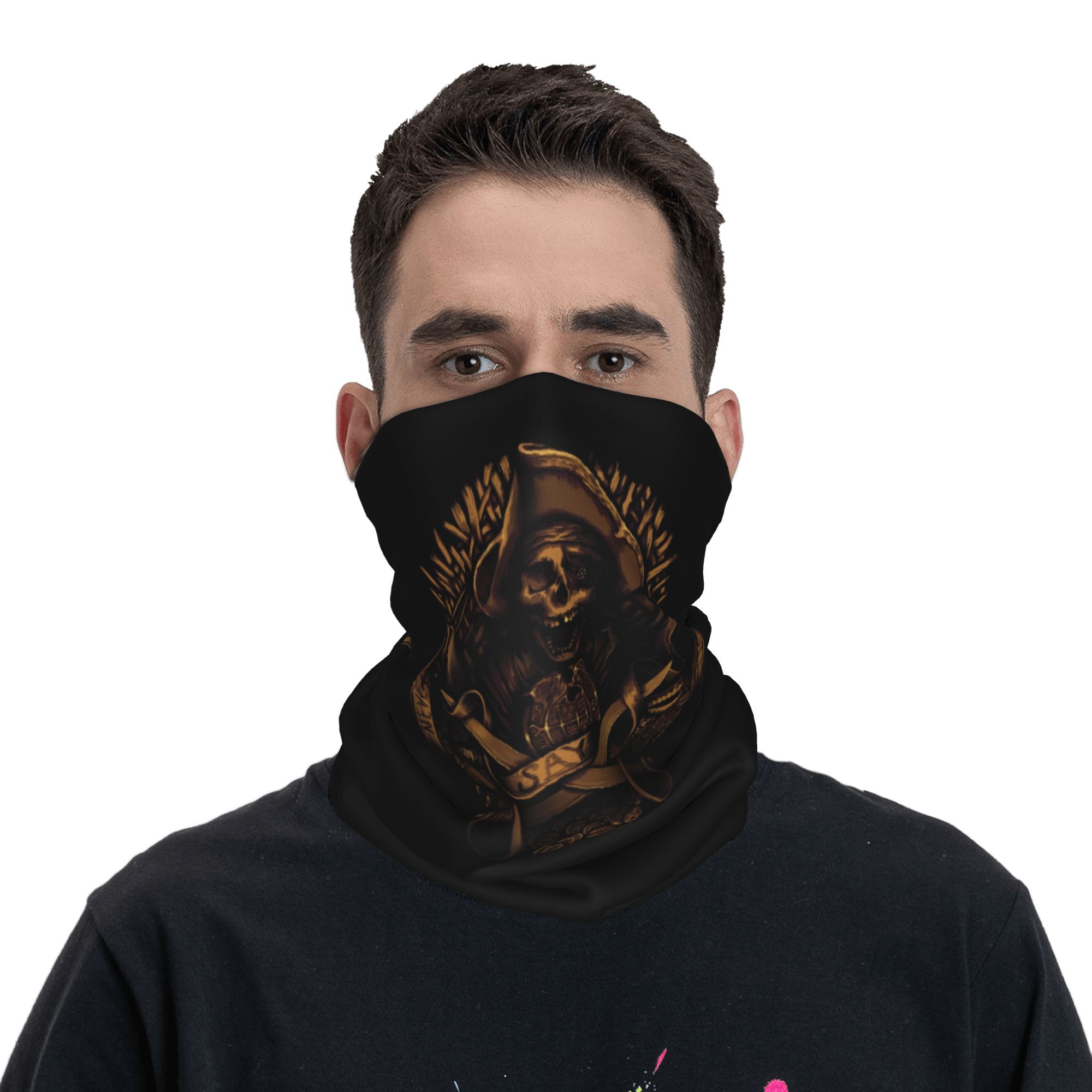 Custom Never Say Die Pirate Sk - Neck Warmer Tube review and price